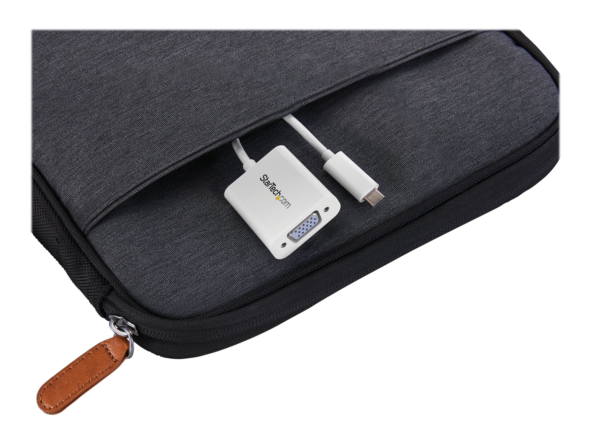 StarTech.com USB-C auf VGA Adapter - USB Typ-C zu VGA Video Konverter - Weiß - USBVGA-Adapter - 24 pin USB-C (M)