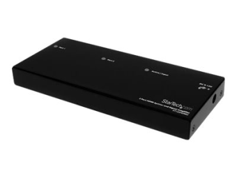 StarTech.com HDMI Splitter 1 In 2 Out - 1080p - 2 Port - Signal Amplifier - Rugged - HDMI Multi Port - HDMI Audio Splitter (ST122HDMI2)