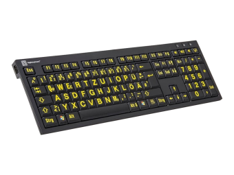 Logickeyboard XL Print PC Slim Line NERO - Tastatur