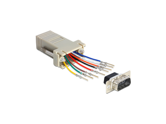 Delock Adapter Sub-D 9 Pin male > RJ45 female assembly kit - Serieller Adapter - RJ-45 (W)