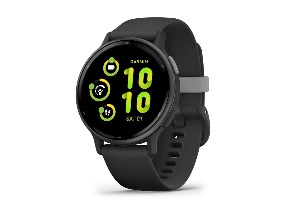 Garmin vívoactive 5 - Schwarz - intelligente Uhr mit Band - Silikon - Handgelenkgröße 125-190 mm - Anzeige 3.04 cm (1.2")