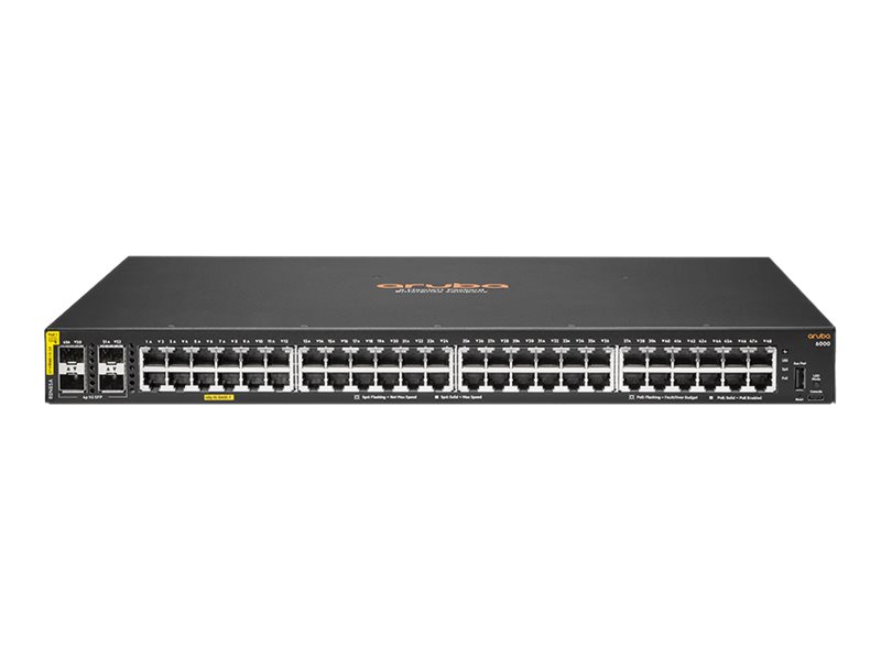 HPE Aruba 6000 48G Class4 PoE 4SFP 370W Switch - Switch - managed - 48 x 101001000 (PoE+)
