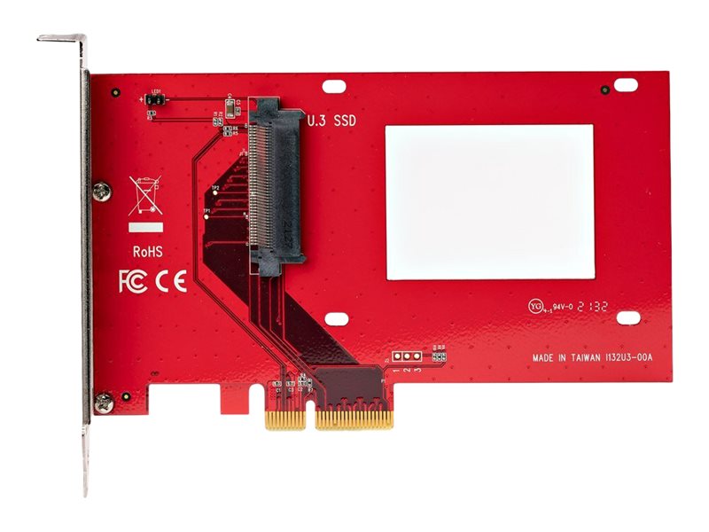 StarTech.com U.3 PCIe Adapterkarte für 2.5" U.3 NVMe SSDs, PCIe 4.0 x4 - Schnittstellenadapter - 2.5" (6.4 cm)