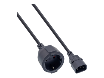 InLine 40er B-Pack Netzadapterkabel - Kaltgeräte C14  Schutzk. BU - f. USV - 05m