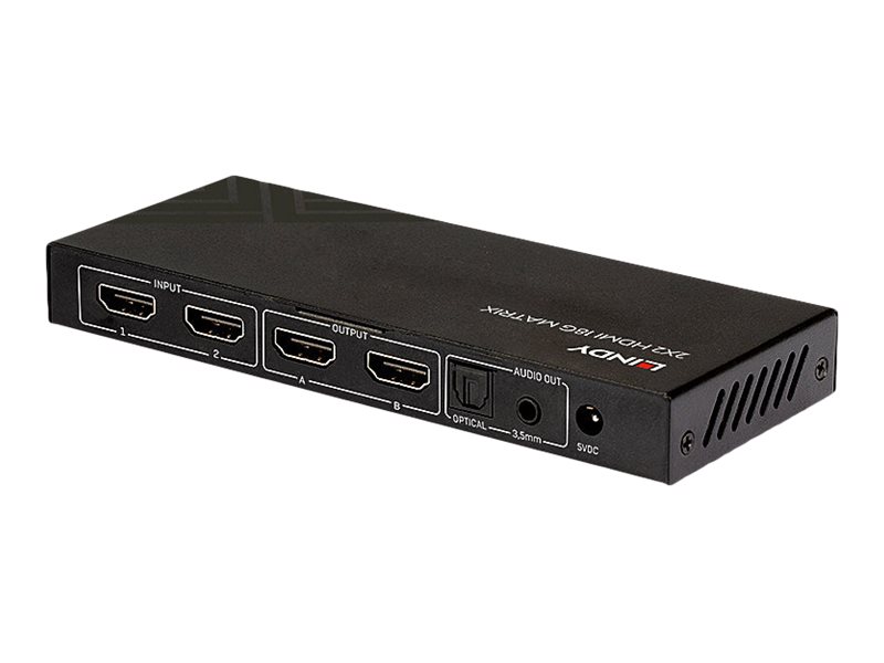 Lindy 2x2 HDMI 18G Matrix - VideoAudio-Schalter