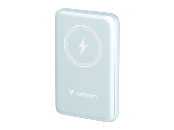 Verbatim Charge n Go - Induktive Power Bank - Magnethalterung - Li-Pol - 10000 mAh - 20 Watt - 2.4 A - Apple Fast Charge PD 3.0 QC 3.0 Apple 2.4A USB BC 1.2 (24 pin USB-C)