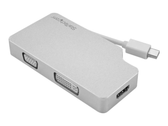 StarTech.com Aluminium Reise AV Adapter 3-in-1 Mini DisplayPort auf VGA DVI oder HDMI