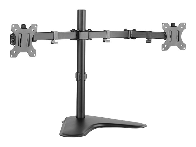 LogiLink Dual Monitor Desk Stand - Befestigungskit - einstellbarer Arm - für 2 Monitore - kaltgewalzter Stahl - Bildschirmgröße 33-81.3 cm (13"-32")