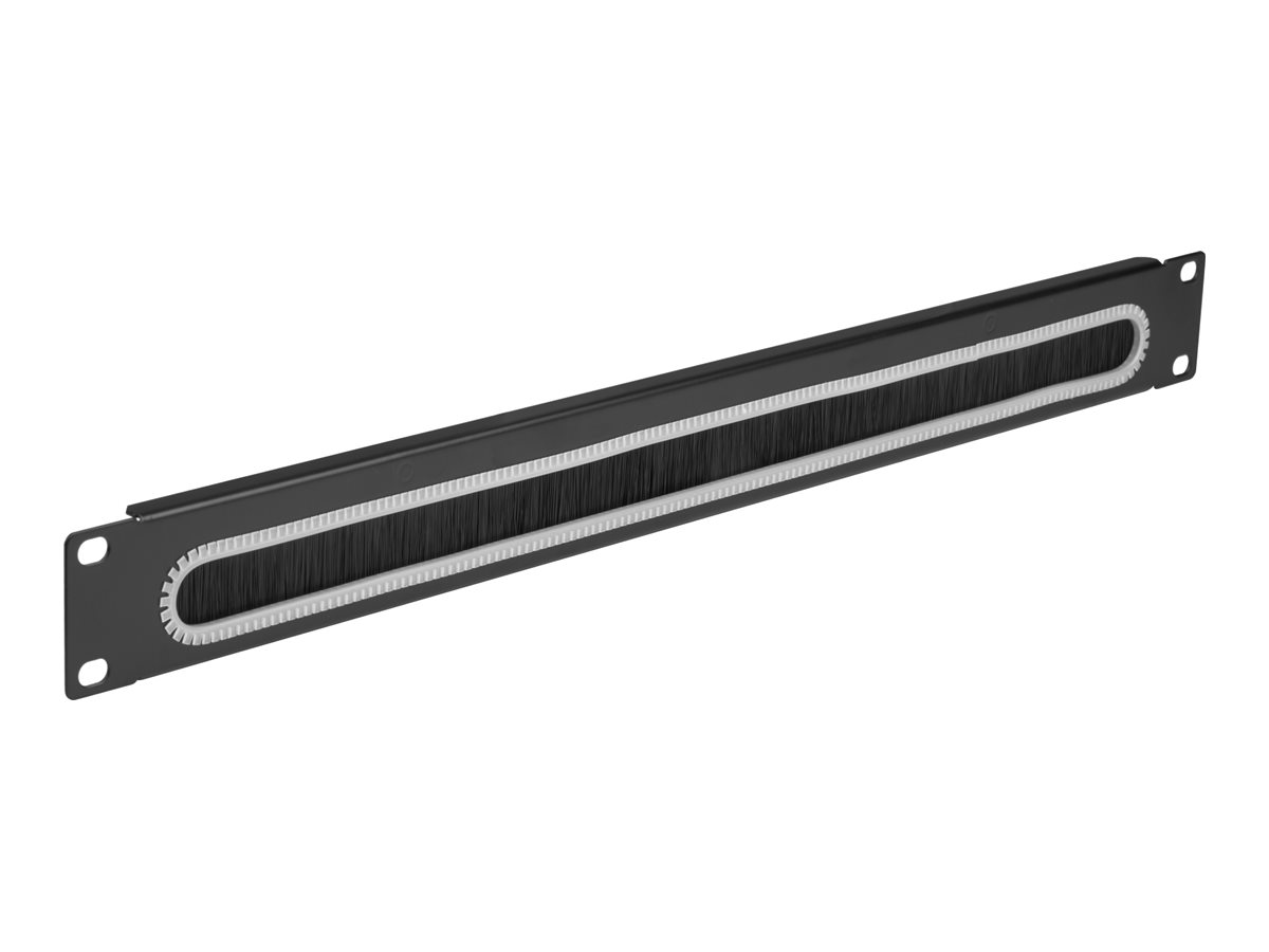 EFB Elektronik EFB-Elektronik - Verlegetafel für Rack-Kabelmanagement - with brush - Jet Black, RAL 9005 - 1U - 48.3 cm (19")