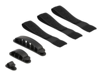 Delock Kabel-Management-Kit - Schwarz
