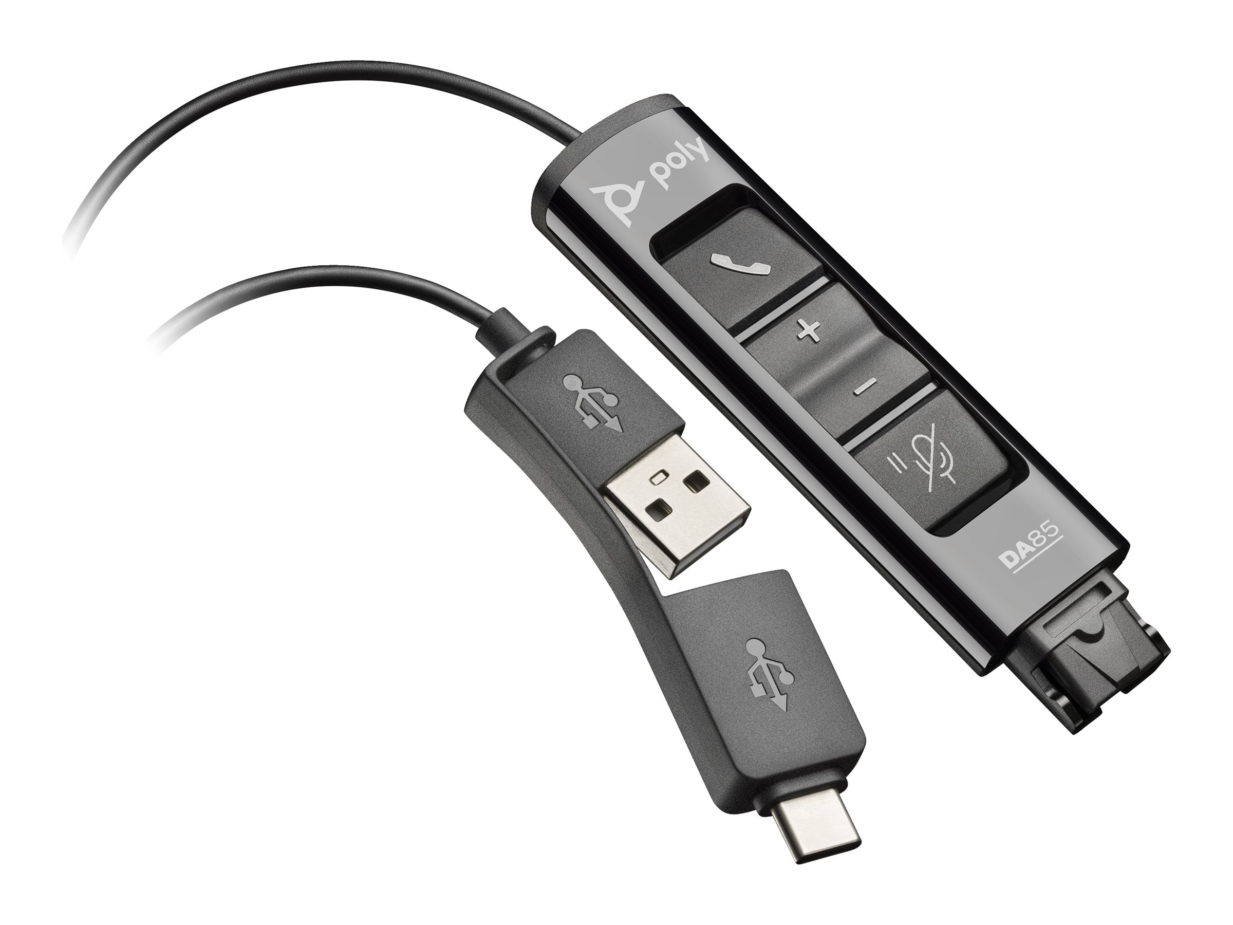 Poly HP Poly DA85 - Headset-Kabel - USB, 24 pin USB-C männlich zu Quick Disconnect männlich