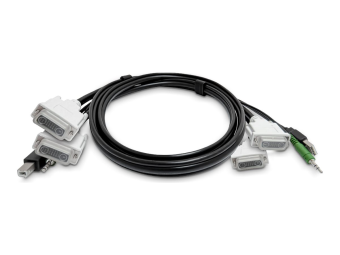 StarTech.com Adapterkabel - TAA-konform - DVI-D, DisplayPort, USB Typ B, 3,5 mm Audioanschluss zu HDMI, DisplayPort, 3,5 mm Audioanschluss, USB