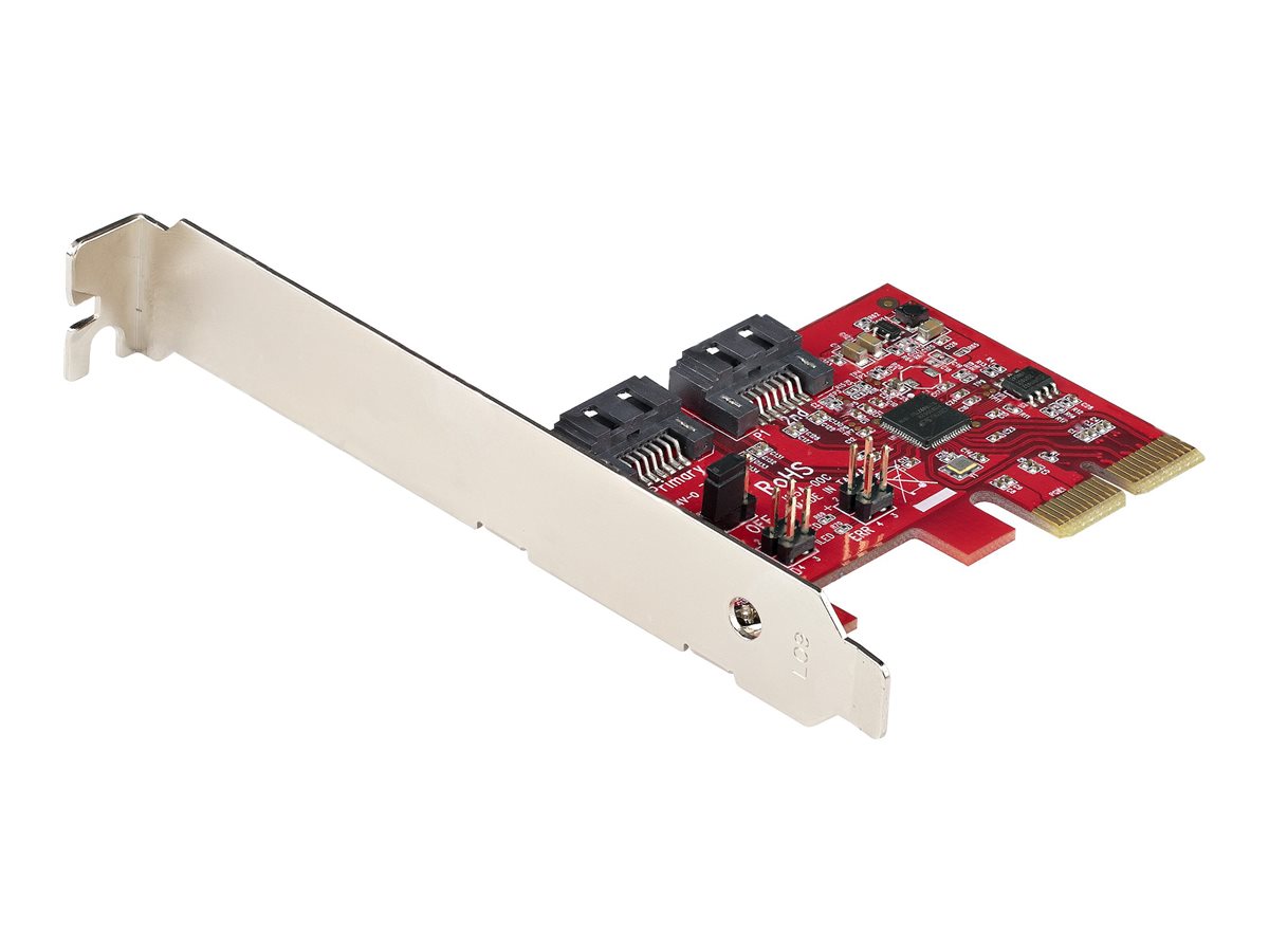 StarTech.com 2 Port PCIe SATA RAID Kontroller - PCIe SATA hardware RAID Controller - PCIe FestplattenSSD RAID ControllerKarte - FullLow Profil Blende - ASM1062R SATA RAID (2P6GR-PCIE-SATA-CARD)