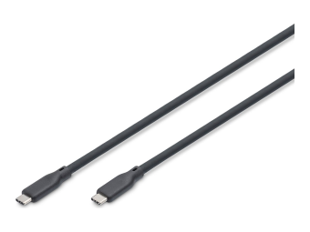 DIGITUS USB Silikon Kabel, USB 3.2 Gen2, USB 10Gbps, 1m, schwarz
