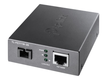 TP-LINK TL-FC111B-20 - Medienkonverter - 100Mb LAN - 10Base-T 100Base-TX WDM - SCUPC Einzelmodus  RJ-45 - bis zu 20 km - 1550 (RX)