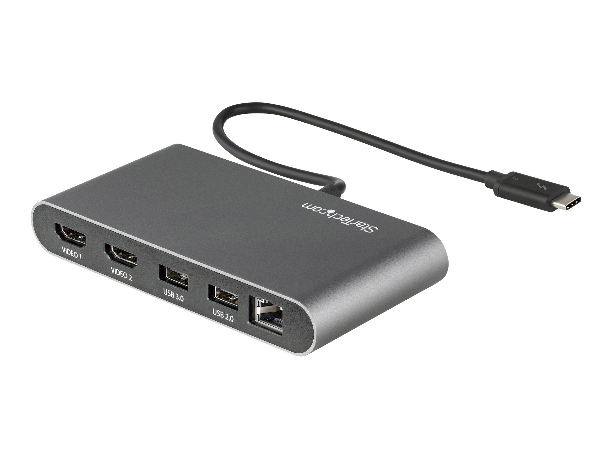 StarTech.com Thunderbolt 3 Mini Dock - Mobile TB3-Dockingstation mit dual Monitoren, HDMI 4K 60 Hz