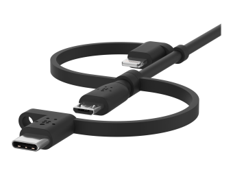 Belkin BoostCharge Universal - USB-Kabel - USB männlich zu Micro-USB Typ B, Lightning, 24 pin USB-C männlich