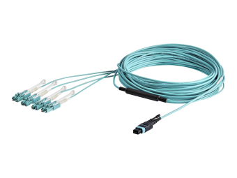 StarTech.com 10 m MPOMTP auf LC Breakout Glasfaserkabel - PushPull-Tab - Kabelpeitsche - MTPMPO-Multi-Modus (W)