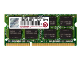 Transcend JetMemory - DDR3L - Modul - 4 GB - SO DIMM 204-PIN - 1600 MHz  PC3L-12800 - CL11 - 1.35 V - ungepuffert - non-ECC - für Apple iMac 27" (Late 2013, Late 2014, Late 2015)