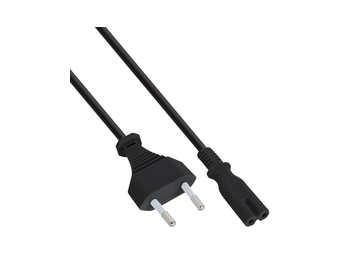 InLine Netzkabel - Netzstecker auf Euro 8 C7 Stecker - 1,08m