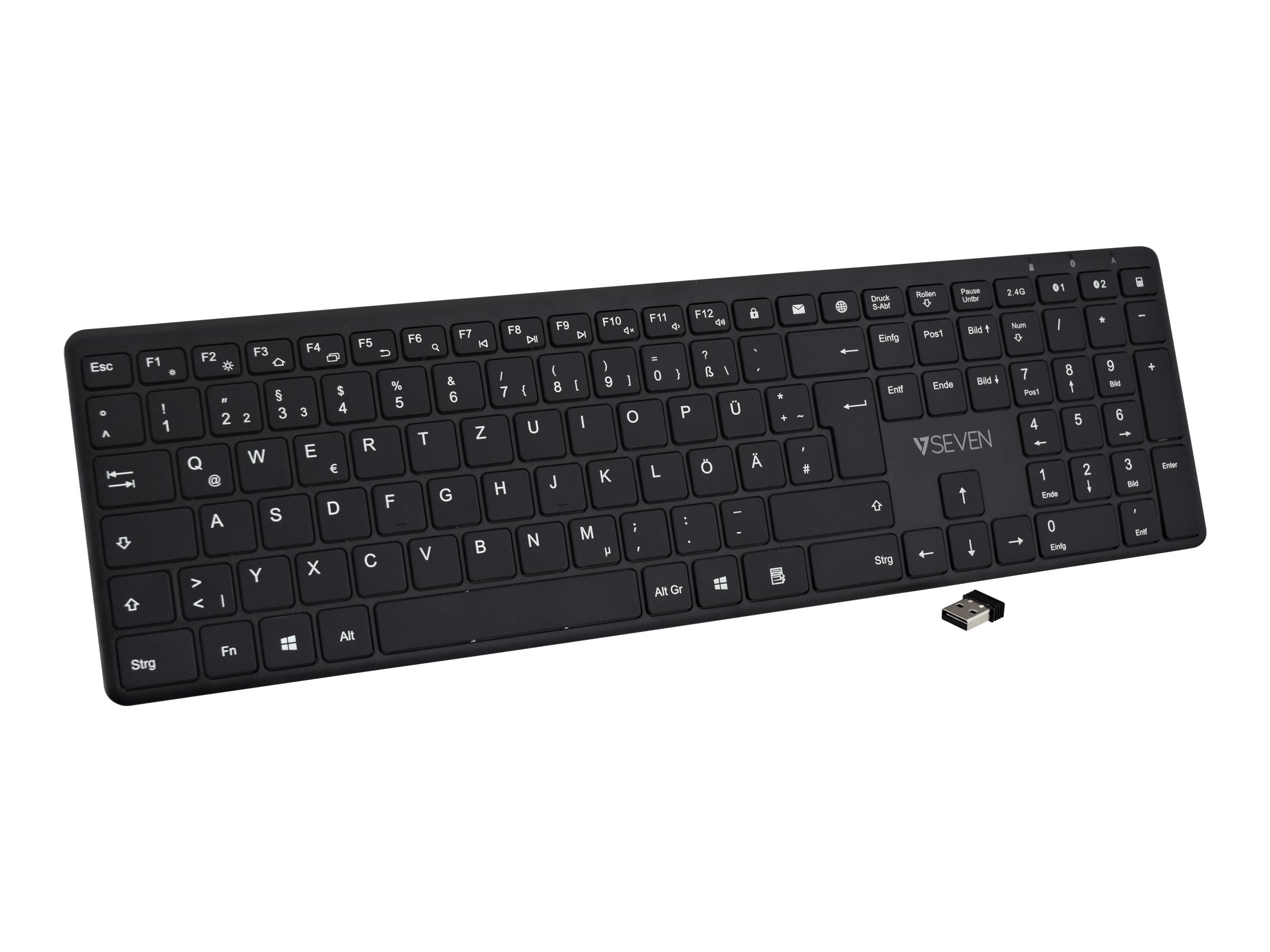 V7 KW550DEBT - Tastatur - Bluetooth, 2.4 GHz