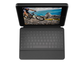 Logitech Rugged Folio - Tastatur und Foliohülle - Apple Smart connector - Pan-Nordic - für Apple 10.2-inch iPad (7. Generation 8. Generation 9. Generation)