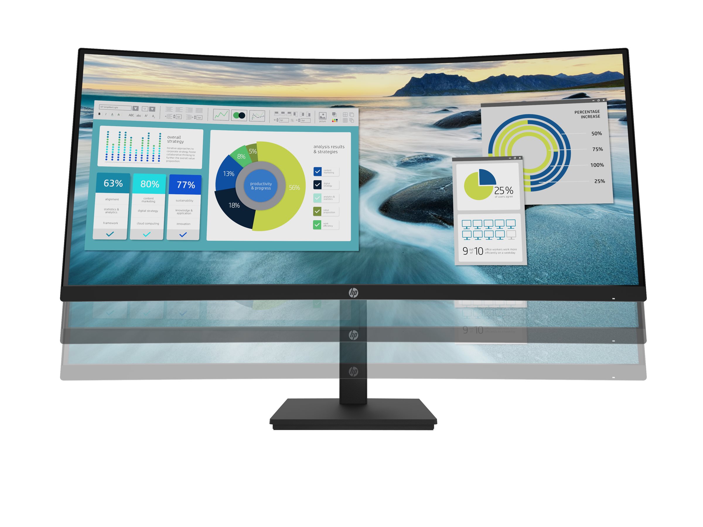 HP P34hc G4 - P-Series - LED-Monitor - gebogen - 86.36 cm (34")