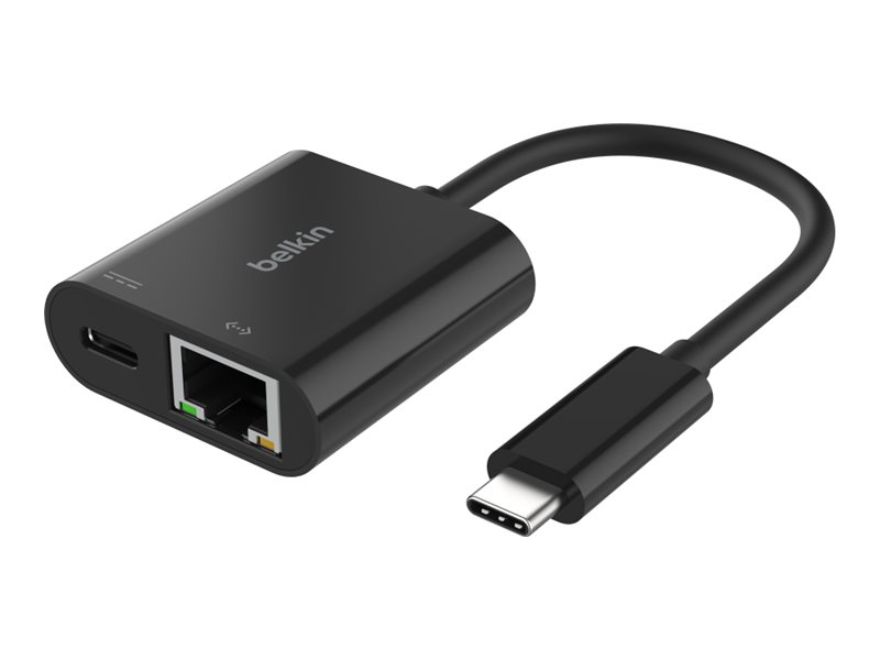 Belkin Netzwerkadapter - USB-C - Gigabit Ethernet x 1 + USB-C (nur Strom)