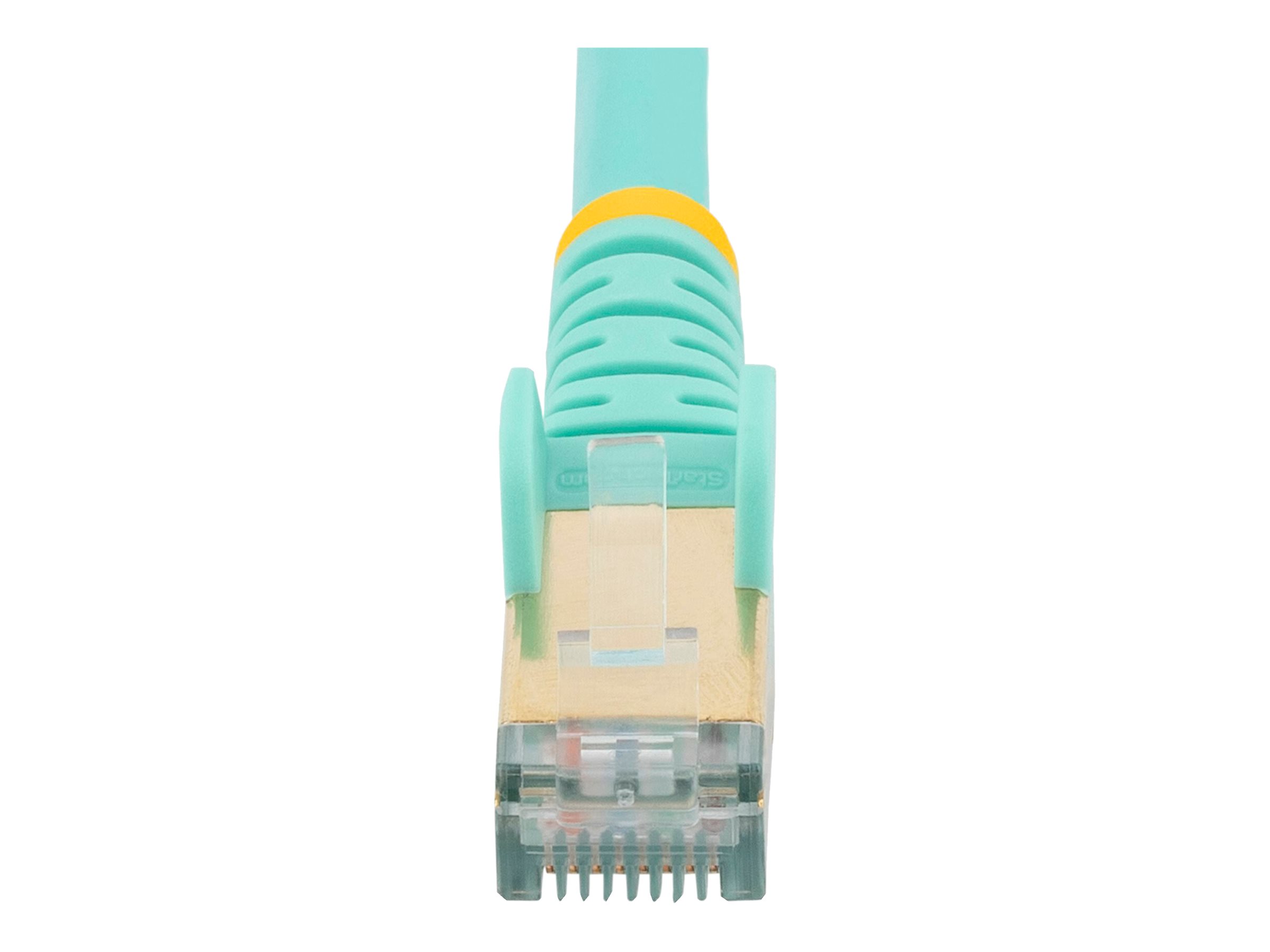 StarTech.com 3m CAT6A Ethernet Cable, 10 Gigabit Shielded Snagless RJ45 100W PoE Patch Cord, CAT 6A 10GbE STP Network Cable wStrain Relief, Aqua, UL Certified WiringTIA - Category 6A - 26AWG (6ASPAT3MAQ)