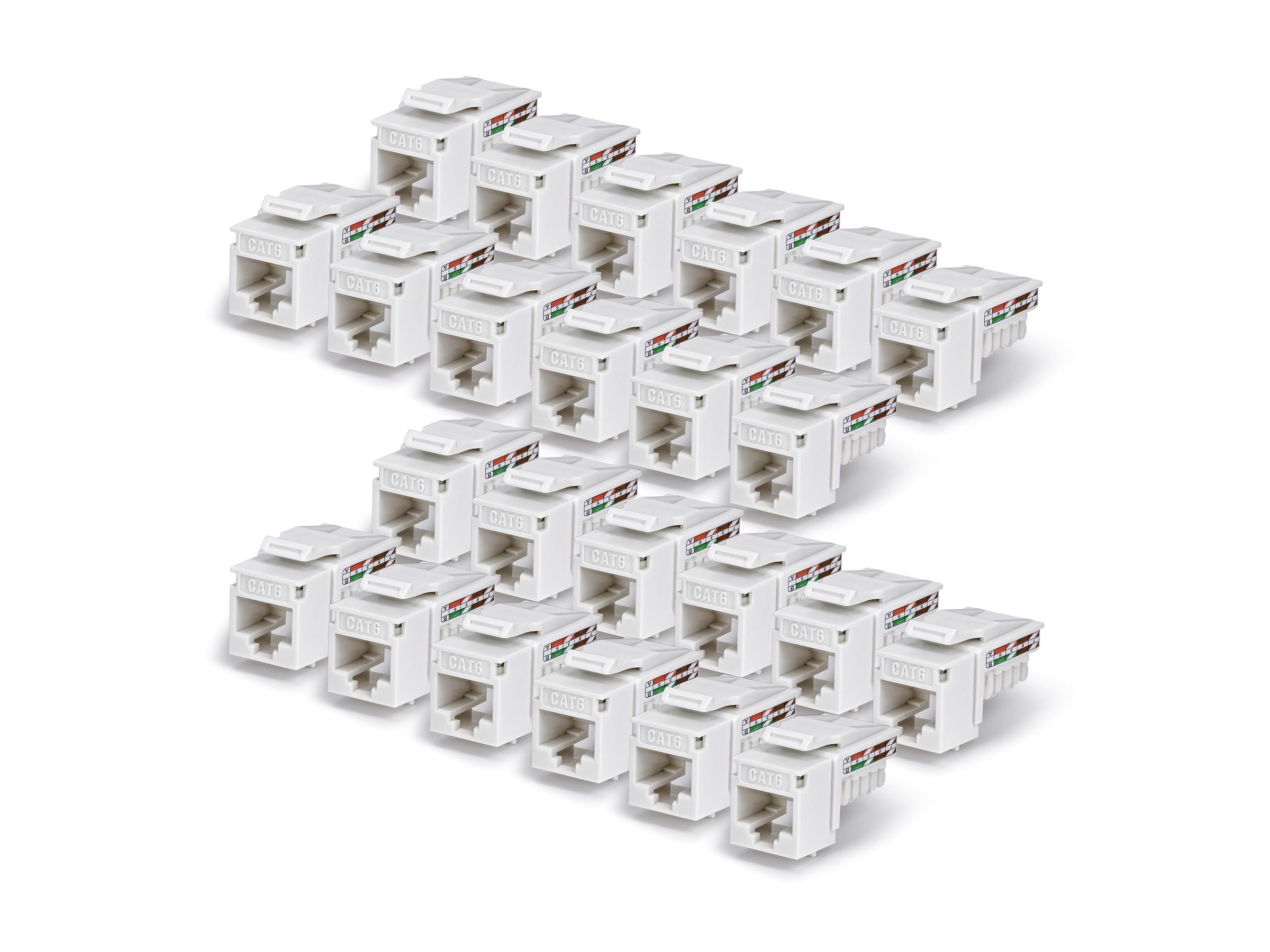 StarTech.com Cat6 Keystone Jack 24-Pack 90-Deg 110 - Netzwerk - CAT 6 - Netzwerk - CAT 6