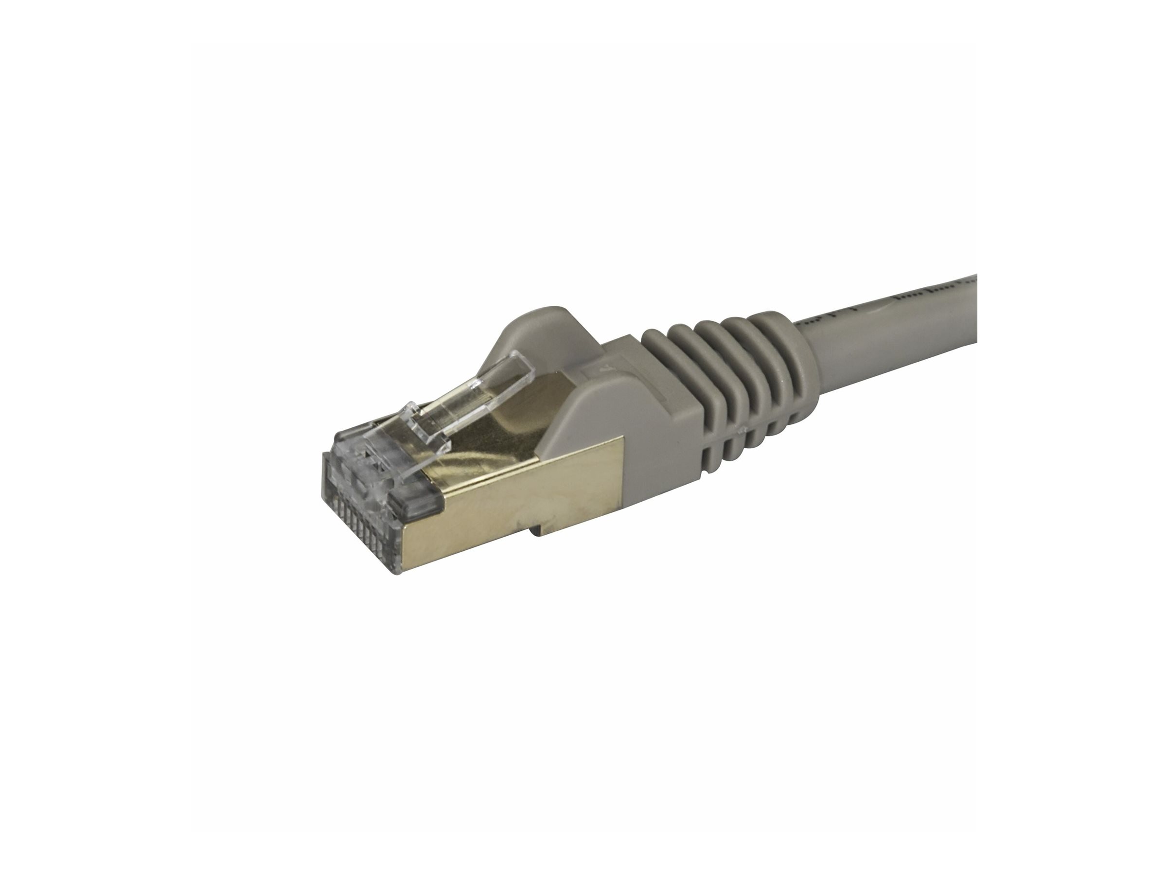 StarTech.com 7.5m CAT6A Ethernet Cable, 10 Gigabit Shielded Snagless RJ45 100W PoE Patch Cord, CAT 6A 10GbE STP Network Cable wStrain Relief, Grey, UL Certified WiringTIA - Category 6A - 26AWG (6ASPAT750CMGR)