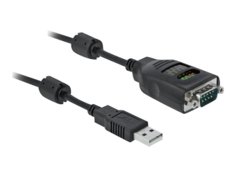 Delock USB Type-A to Serial DB9 Adapter with 9 LED RS-232 Tester
