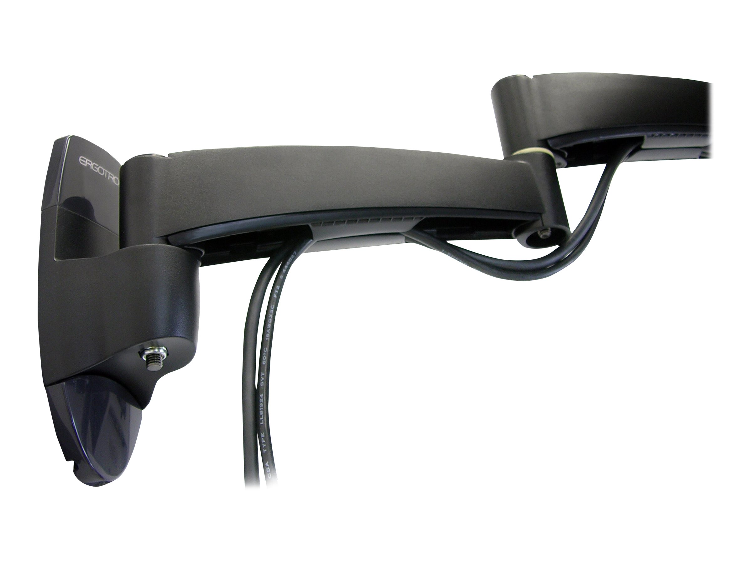 Ergotron 200 Series - Befestigungskit (Gelenkarm, Tastaturablage mit linkerrechter Mausablage, Barcode-Scanner-Halter) - für LCD-Display  PC-Ausrüstung - Stahl - Schwarz - Bildschirmgröße bis zu 61 cm (bis zu 24 Zoll)