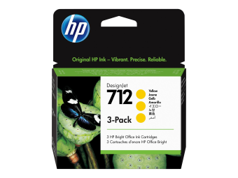 HP 712 - 3er-Pack - 29 ml - Gelb - original