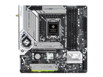 ASRock B760M Steel Legend WiFi - Motherboard - micro ATX - LGA1700 Sockel - B760 Chipsatz - USB-C 3.2 Gen2, USB 3.2 Gen 2, USB 3.2 Gen 1 - 2.5 Gigabit LAN, Wi-Fi 6E, Bluetooth - Onboard-Grafik (CPU erforderlich)