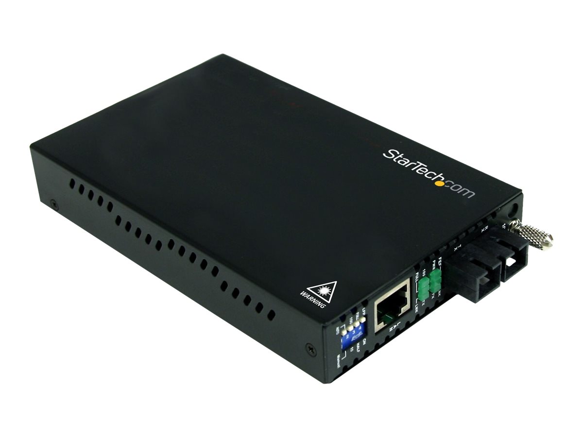 StarTech.com LWL  Glasfaser 10100 Mbits Ethernet SC Medienkonverter 2 km