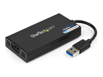 StarTech.com USB 3.0 to HDMI Adapter 4K 30Hz Ultra HD DisplayLink Certified USB Type-A to HDMI Display Adapter Converter for Monitor External Video & Graphics Card Mac & Windows - USB to HDMI Adapter (USB32HD4K)
