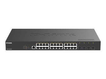 D-Link DGS-1250-28XPE Switch Smart Managed PoE+ 4x 10G - Switch - 1 Gbps