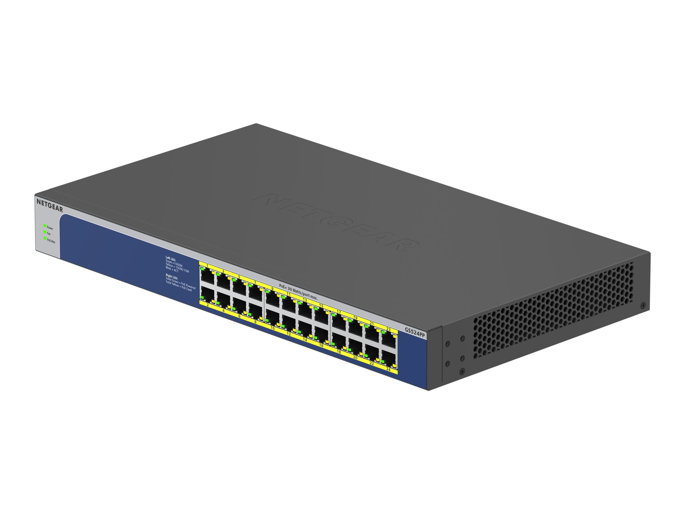 Netgear GS524PP - Switch - unmanaged - 24 x 101001000 (PoE+)