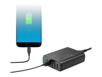 Anker Innovations Anker PowerPort Speed 5 - Netzteil - 63 Watt - 4.8 A - QC 3.0 - 5 Ausgabeanschlussstellen (3 x USB Typ A, 2 x 9-polige USB Typ A)