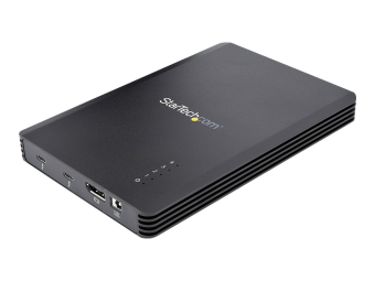 StarTech.com 4 Bay Thunderbolt 3 NVMe Enclosure For M.2 NVMe Solid State Drives 1x DisplayPort Video & 2x TB3 Downstream Ports Up to 40Gbps 72W Power Supply - 4 Bay M.2 SSD External Hard Drive Enclosure (M2E4BTB3)