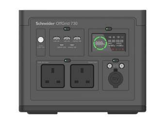 APC Schneider OffGrid 730 - Tragbares kraftwerk - LCD 2 BS1363-Steckdosen Sinuswelle 3 USB-A 2 USB-C kabelloses Ladegerät