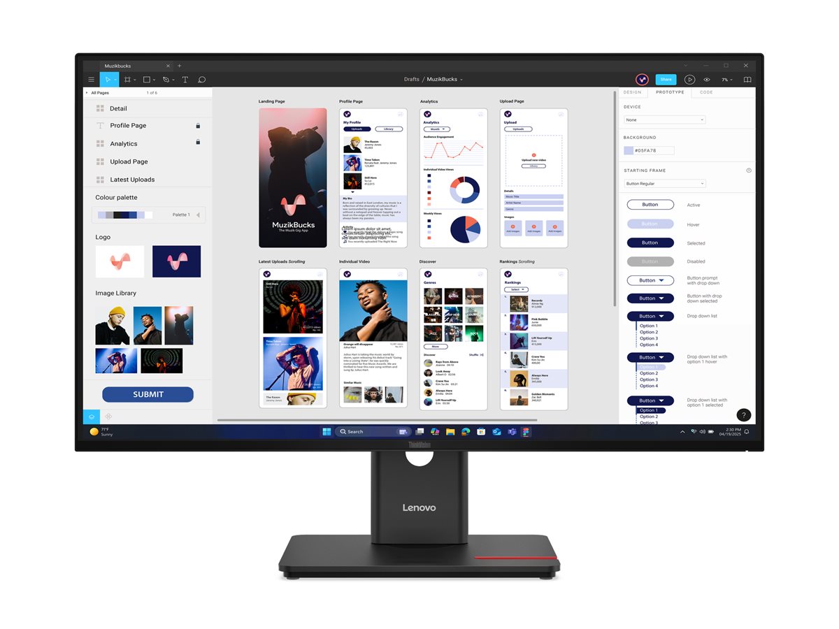 Lenovo ThinkVision T32UD-40 - LED-Monitor - 81.3 cm (32")