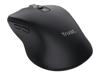 Trust Ferro - Maus - hyperscroll, multi-device - Für Rechtshänder - optisch - 9 Tasten - kabellos - 2.4 GHz, Bluetooth - kabelloser Empfänger (USB)