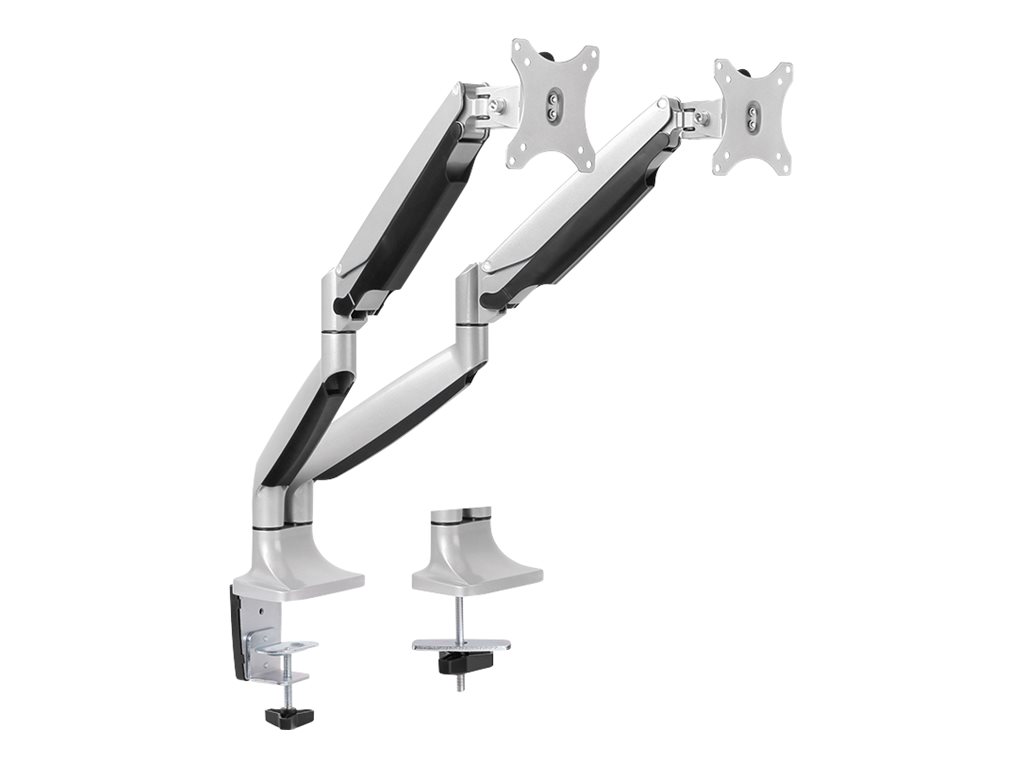 LogiLink Befestigungskit - einstellbarer Arm - für 2 Monitore - Aluminium, kaltgewalzter Stahl - Bildschirmgröße 33-81.3 cm (13"-32")
