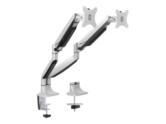 LogiLink Befestigungskit - einstellbarer Arm - für 2 Monitore - Aluminium, kaltgewalzter Stahl - Bildschirmgröße 33-81.3 cm (13"-32")