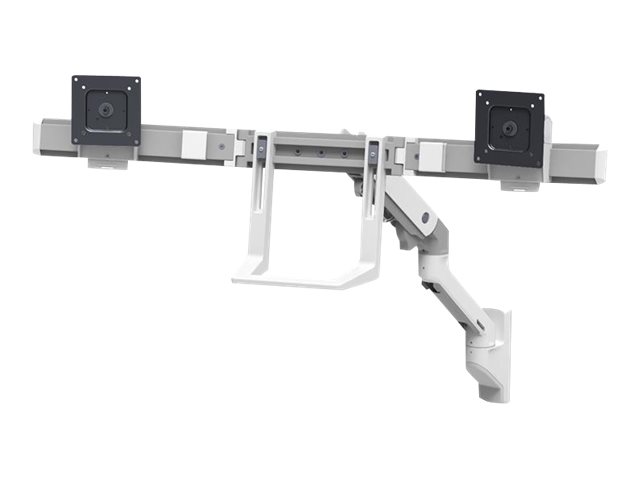 Ergotron HX Dual Monitor Wall Mount Arm - Befestigungskit (Griff, Gelenkarm, Wandmontage, 2 Drehgelenke, Befestigungsteile, Scharnier, Verlängerungsteil)