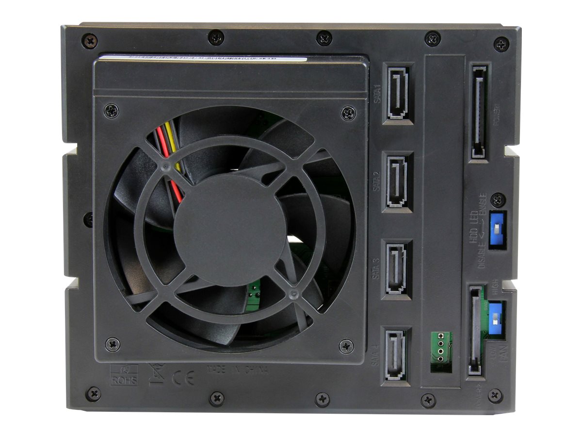 StarTech.com 4-fach 3,5 trägerloser SATA Festplatten Aluminium WechselrahmenBackplane - 4 Bay 3,5 Zoll (8,9cm)
