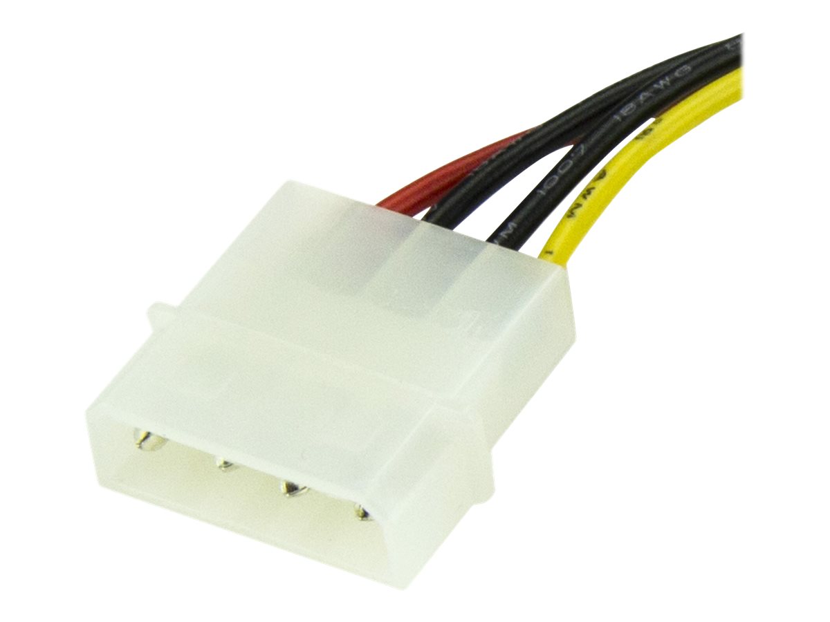 StarTech.com 15cm 4 Pin Molex auf SATA Kabel - LP4  Serial-ATA Stromadapter - S-ATA 15 Pin Buchse  4 Pin LP-4 Stecker - Stromkabel - SATA-Stromstecker (M)