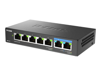 D-Link DMS 107 - Switch - unmanaged - 5 x 101001000 + 2 x 2.5GBase-T